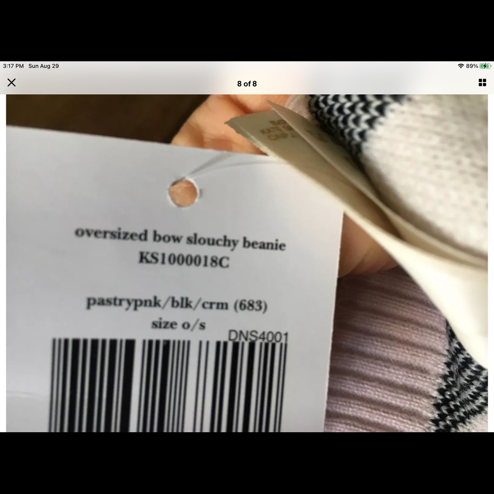 Kate Spade pink beanie knit hat NWT - Picture 8 of 8